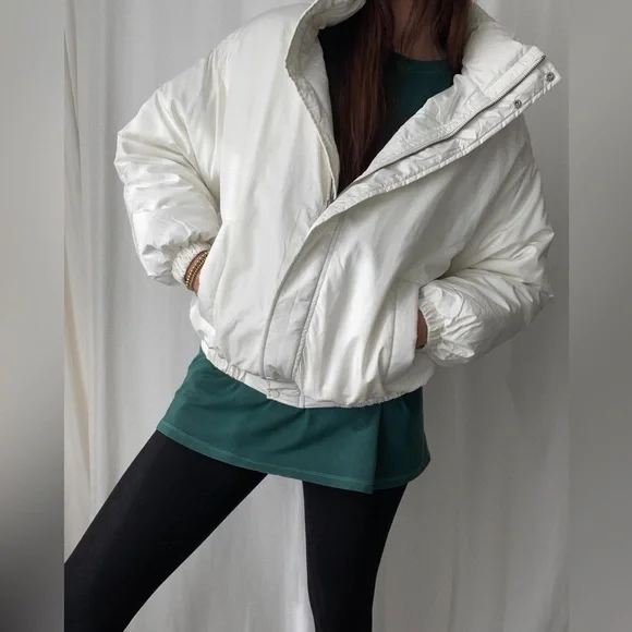 BROOKLYN QUILTED JACKET — In Lt Cream - Picture 5 of 11